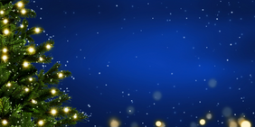 Symbolgrafik: Weihnachtsbaum mit Kugeln und Kerzen vor dunkelblauem Hintergrund Symbolgrafik: Weihnachtsbaum mit Kugeln und Kerzen vor dunkelblauem Hintergrund