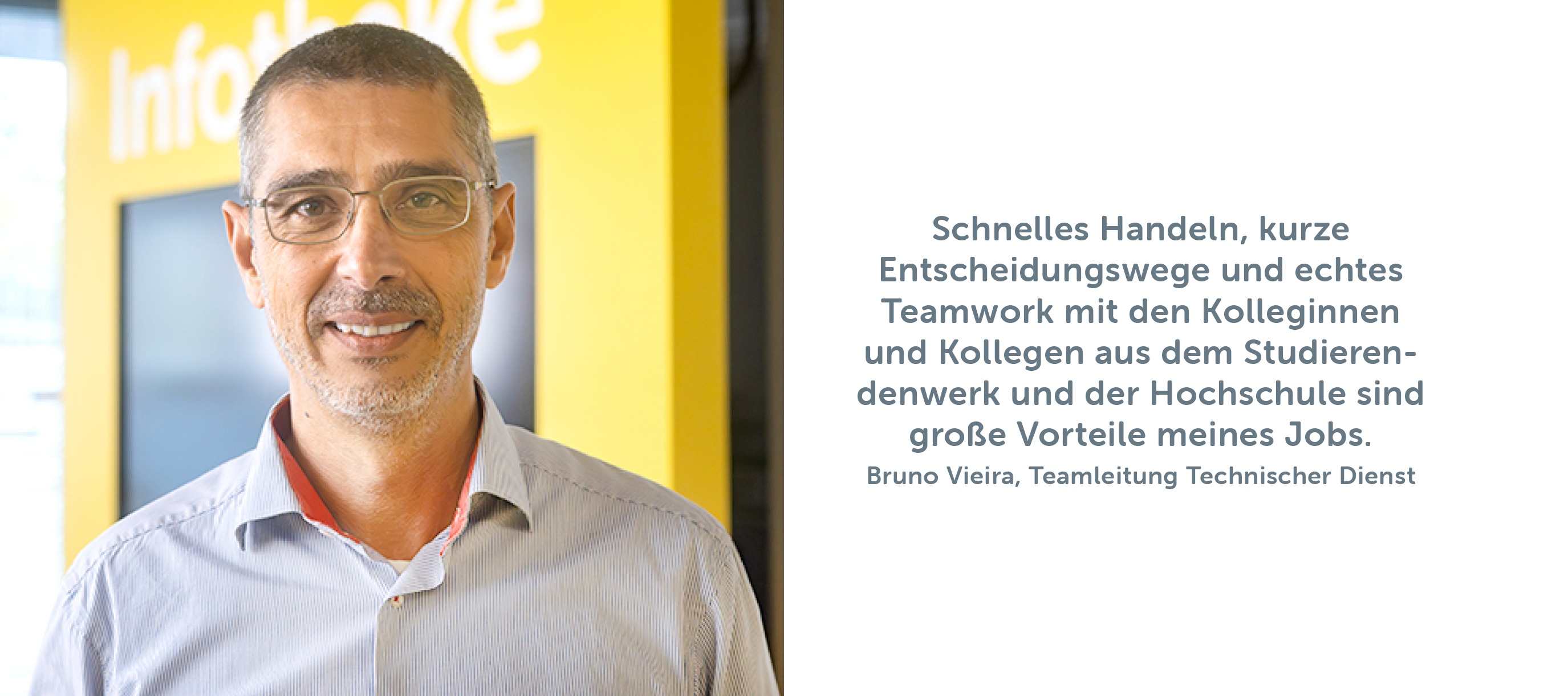 Bruno Vieira, Teamleitung Technischer Dienst 