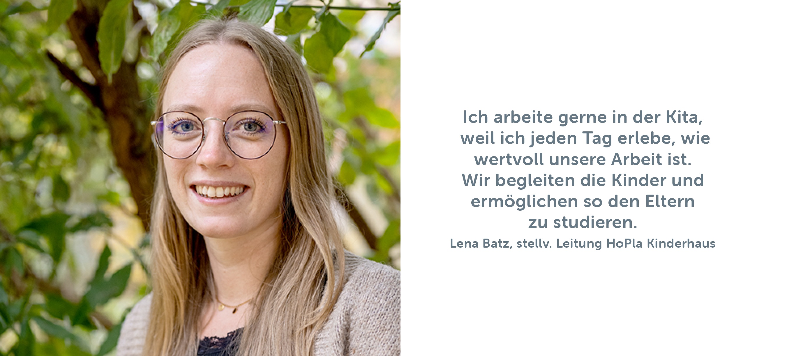 Lena Batz, stellv. Leitung HoPla Kinderhaus
