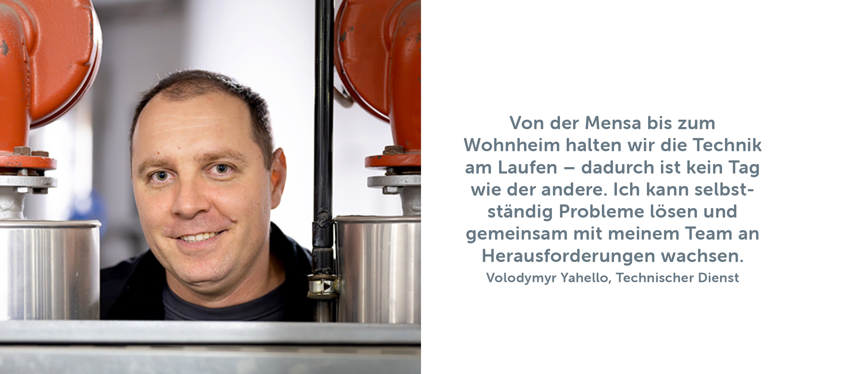 Volodymyr Yahello, Technischer Dienst 